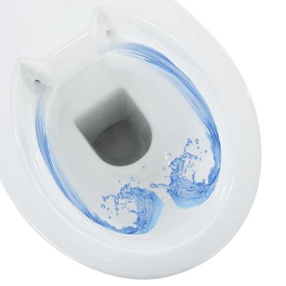 High Rimless Toilet Soft Close 7 cm Higher Ceramic White