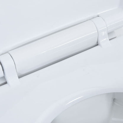 High Rimless Toilet Soft Close 7 cm Higher Ceramic White