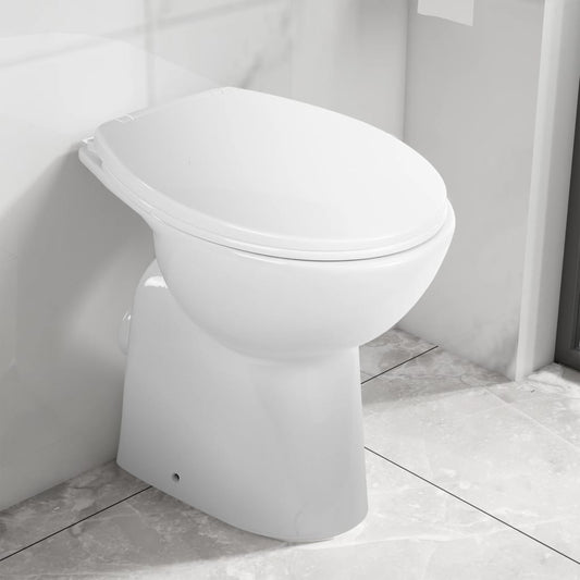 High Rimless Toilet Soft Close 7 cm Higher Ceramic White