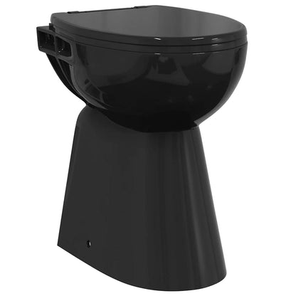 Rimless Toilet 7 cm Elevated Height Soft Close Ceramic Black