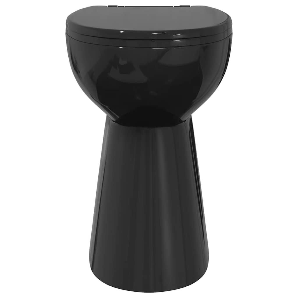 Rimless Toilet 7 cm Elevated Height Soft Close Ceramic Black