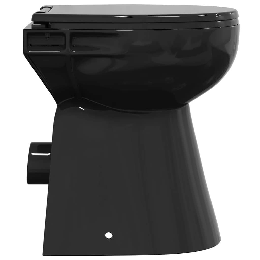 Rimless Toilet 7 cm Elevated Height Soft Close Ceramic Black
