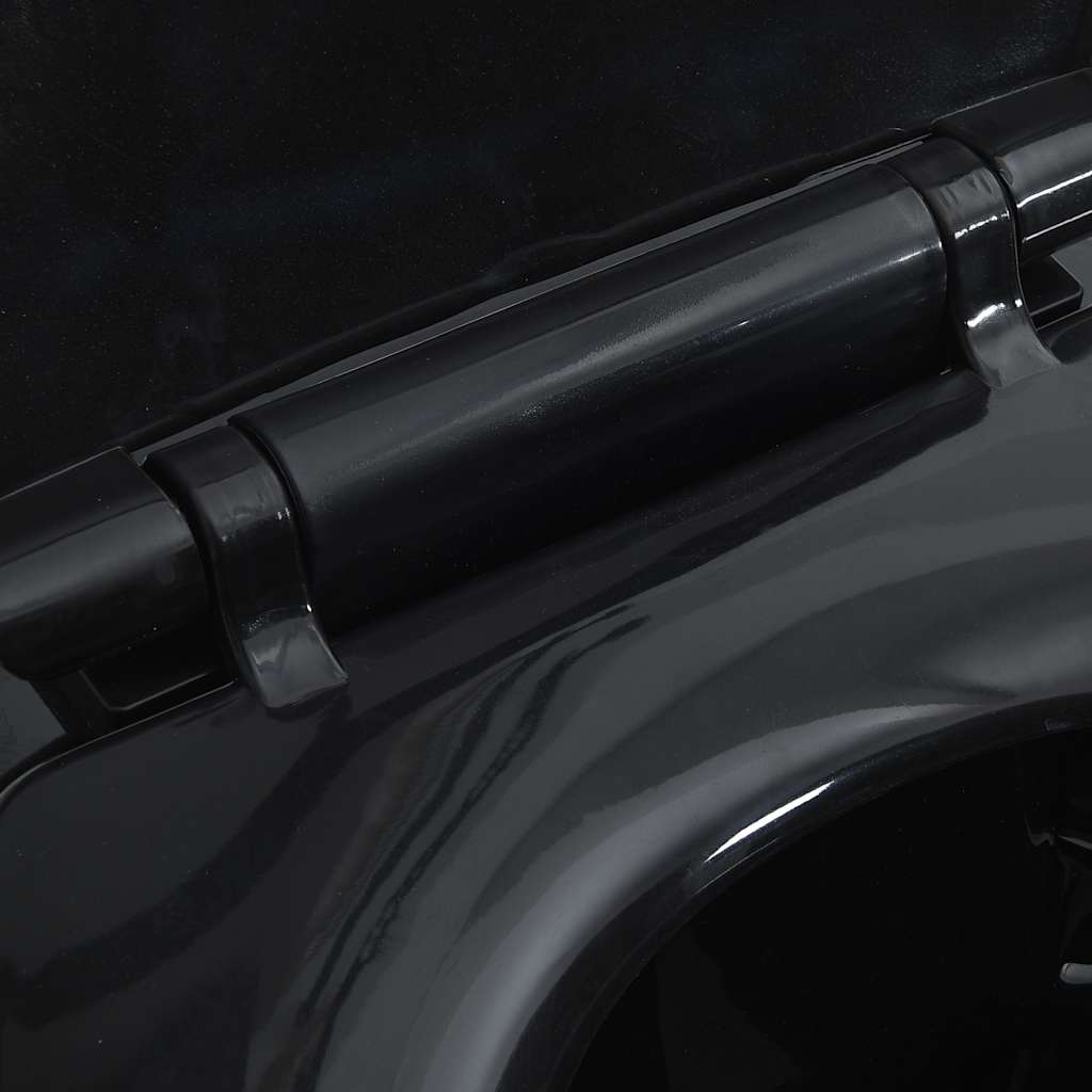 Rimless Toilet 7 cm Elevated Height Soft Close Ceramic Black