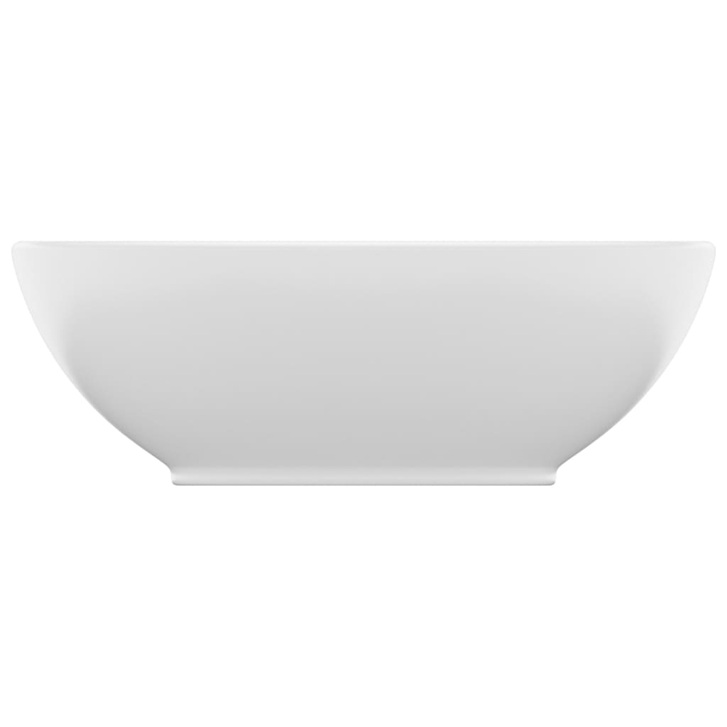 Luxury Basin Oval-shaped Matt White 40x33 cm Ceramic