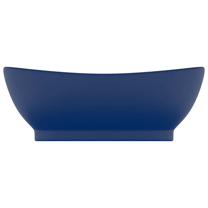 Luxury Basin Overflow Oval Matt Dark Blue 58.5x39 cm Ceramic