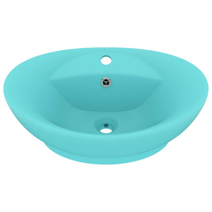 Luxury Basin Overflow Oval Matt Light Green 58.5x39 cm Ceramic