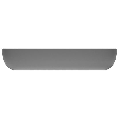 Luxury Basin Rectangular Matt Dark Grey 71x38 cm Ceramic