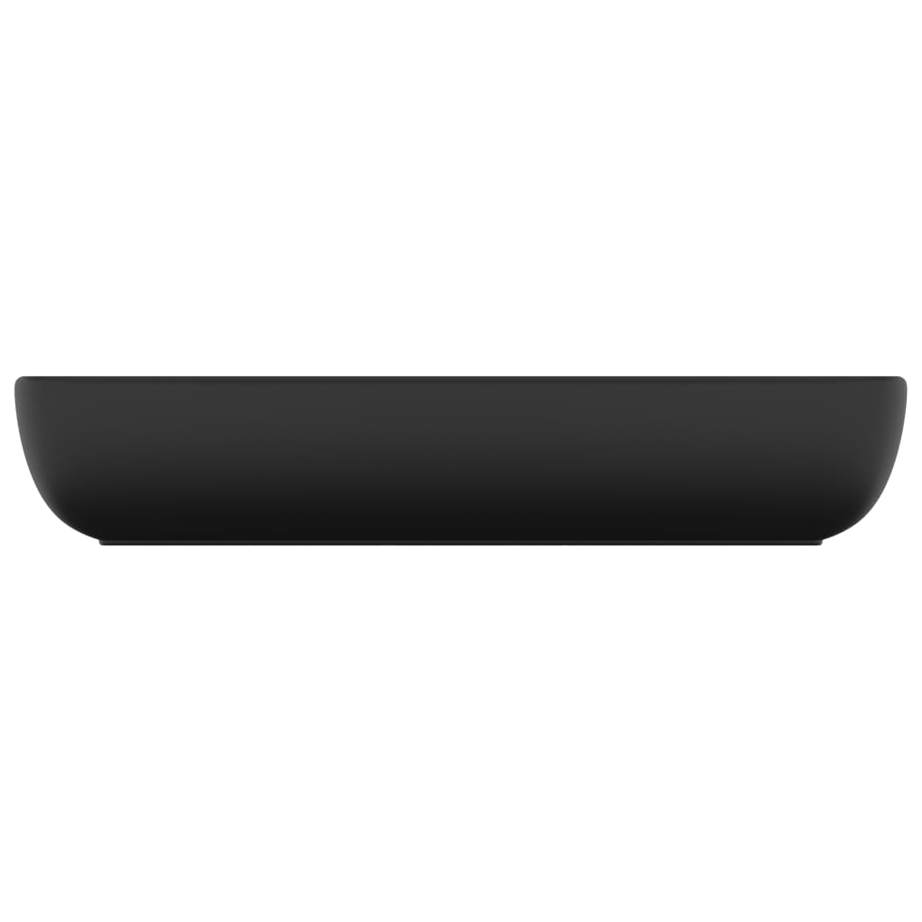 Luxury Basin Rectangular Matt Black 71x38 cm Ceramic