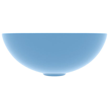 Bathroom Sink Ceramic Light Blue Round