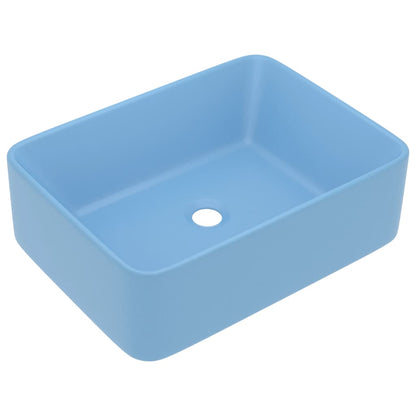 Luxury Wash Basin Matt Light Blue 41x30x12 cm Ceramic