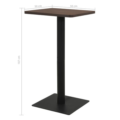 Bistro Table Dark Ash 50x50x107 cm