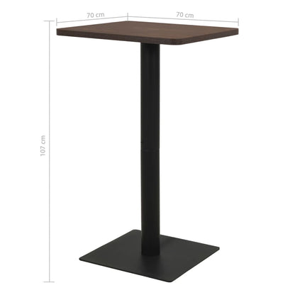 Bistro Table Dark Ash 70x70x107 cm