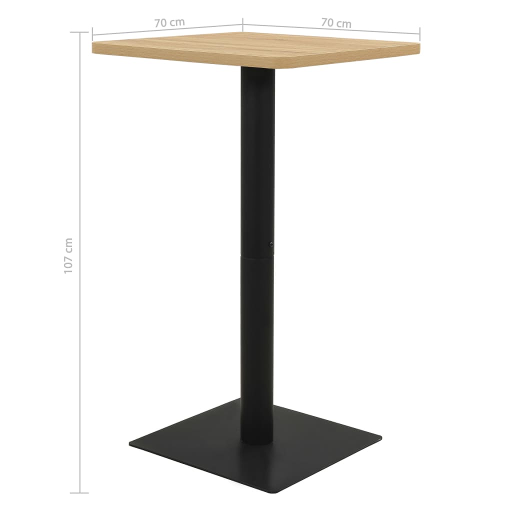 Bistro Table Oak Colour 70x70x107 cm