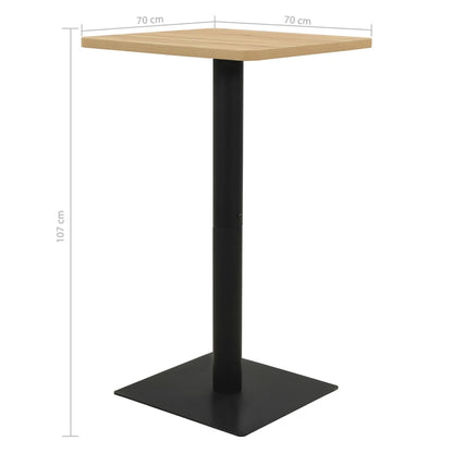 Bistro Table Oak Colour 70x70x107 cm