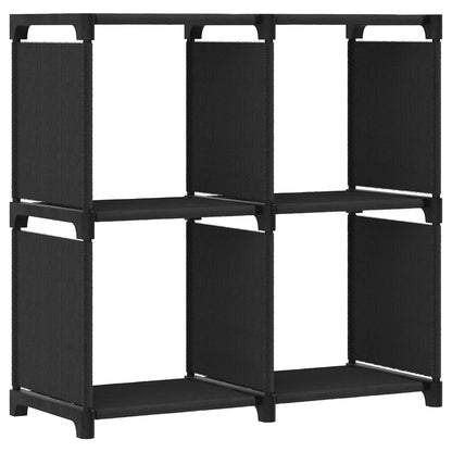 4-Cube Display Shelf Black 69x30x72.5 cm Fabric