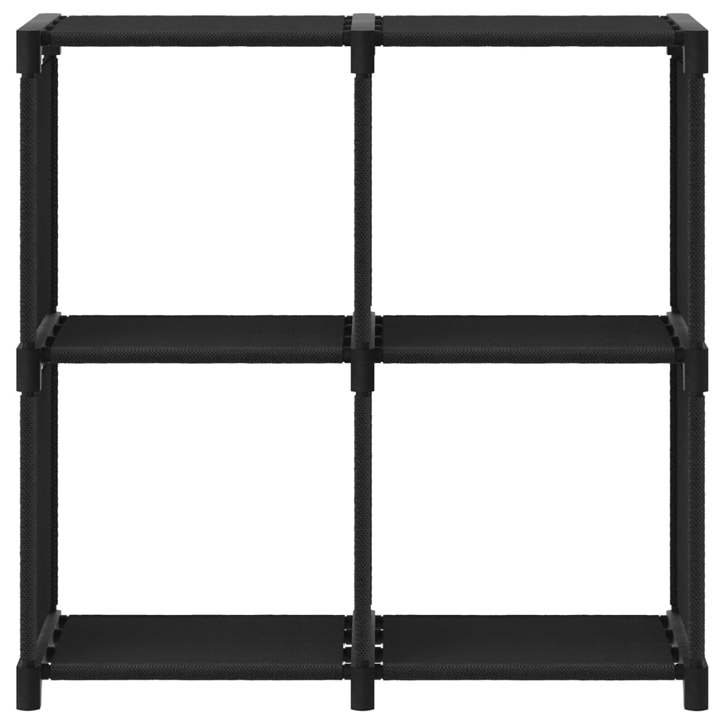 4-Cube Display Shelf Black 69x30x72.5 cm Fabric