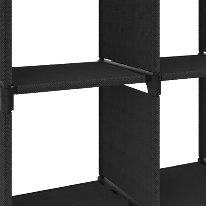 4-Cube Display Shelf Black 69x30x72.5 cm Fabric