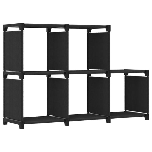 5-Cube Display Shelf Black 103x30x72.5 cm Fabric