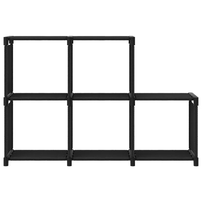 5-Cube Display Shelf Black 103x30x72.5 cm Fabric