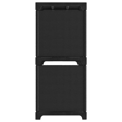 5-Cube Display Shelf Black 103x30x72.5 cm Fabric