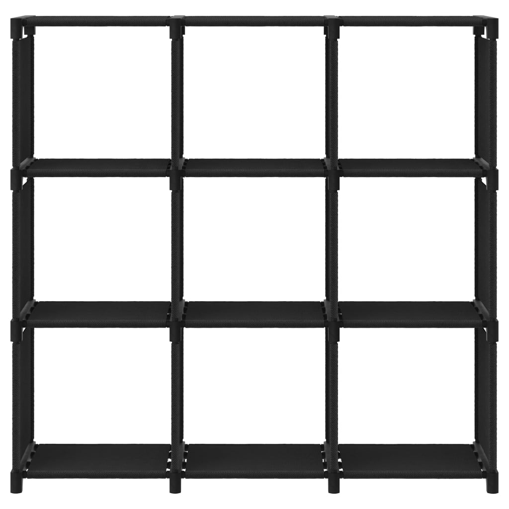 9-Cube Display Shelf Black 103x30x107.5 cm Fabric