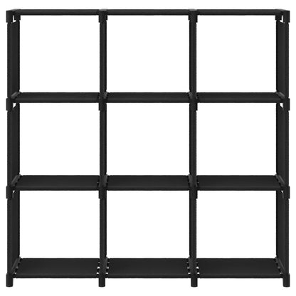 9-Cube Display Shelf Black 103x30x107.5 cm Fabric