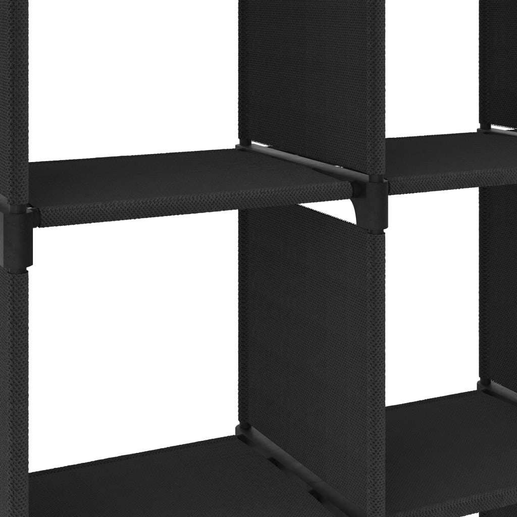 9-Cube Display Shelf Black 103x30x107.5 cm Fabric