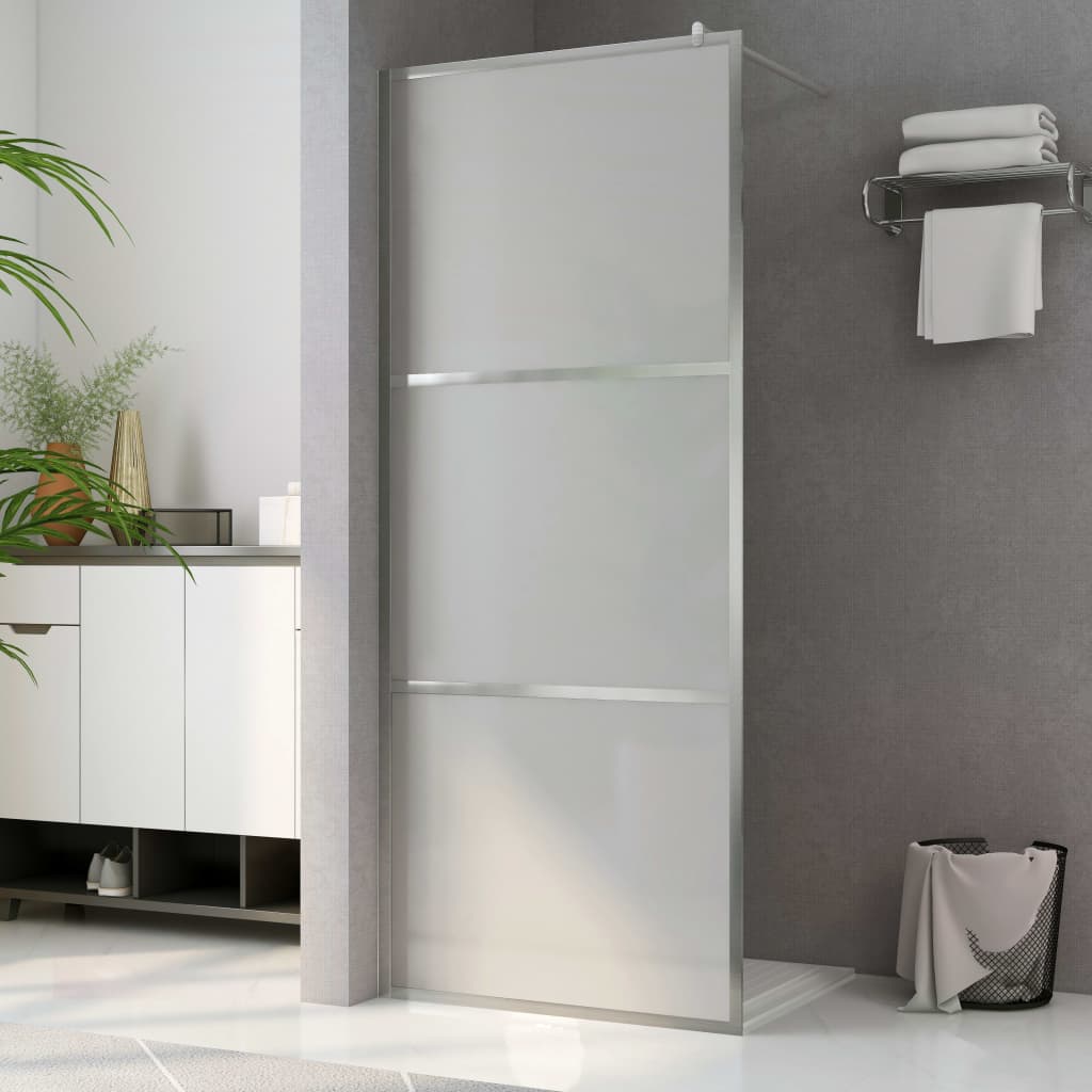 Walk-in Shower Wall with Whole Frosted ESG Glass 115x195 cm