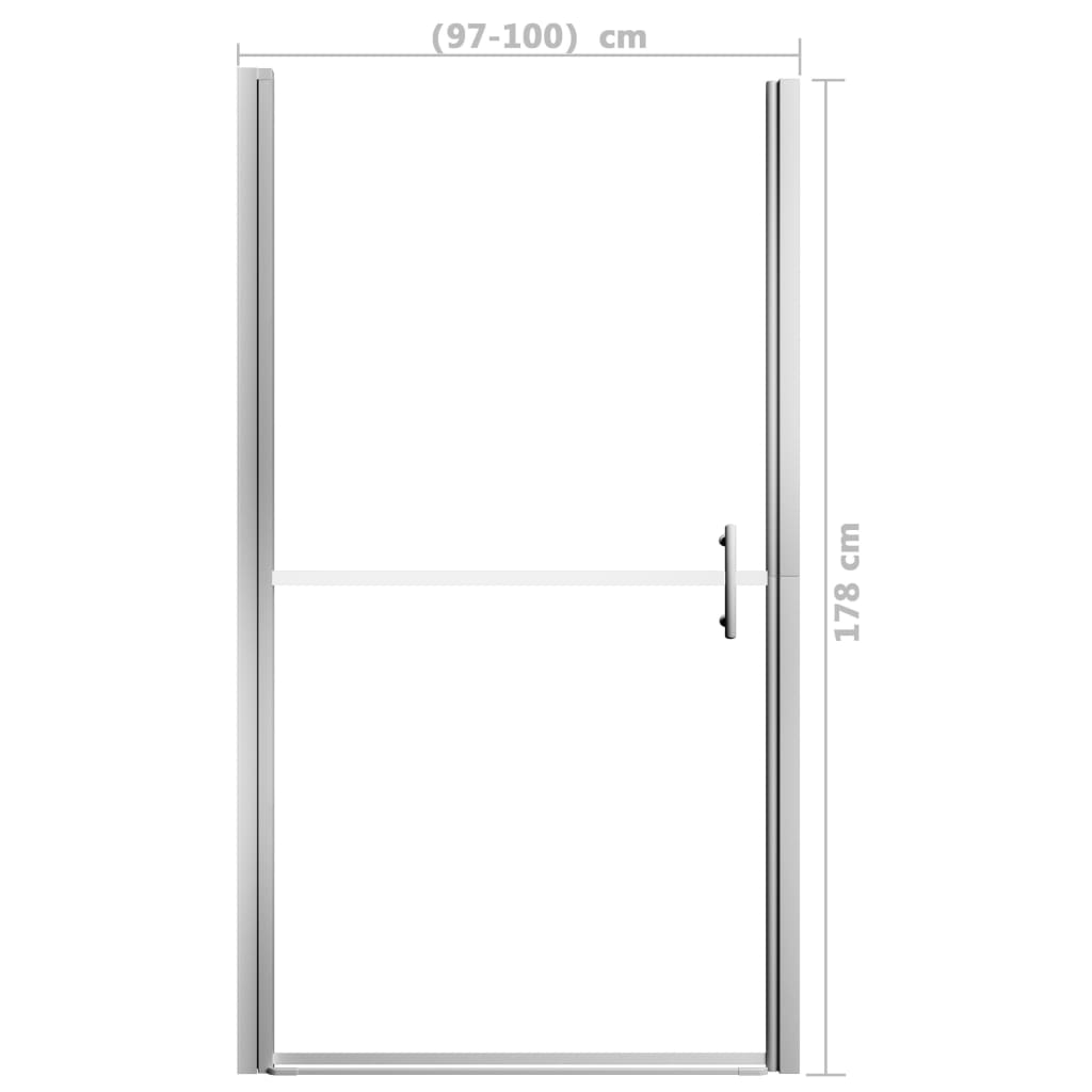 Shower Door Tempered Glass 100x178 cm