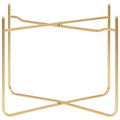 Side Table Black and Gold 38x38x38.5 cm MDF