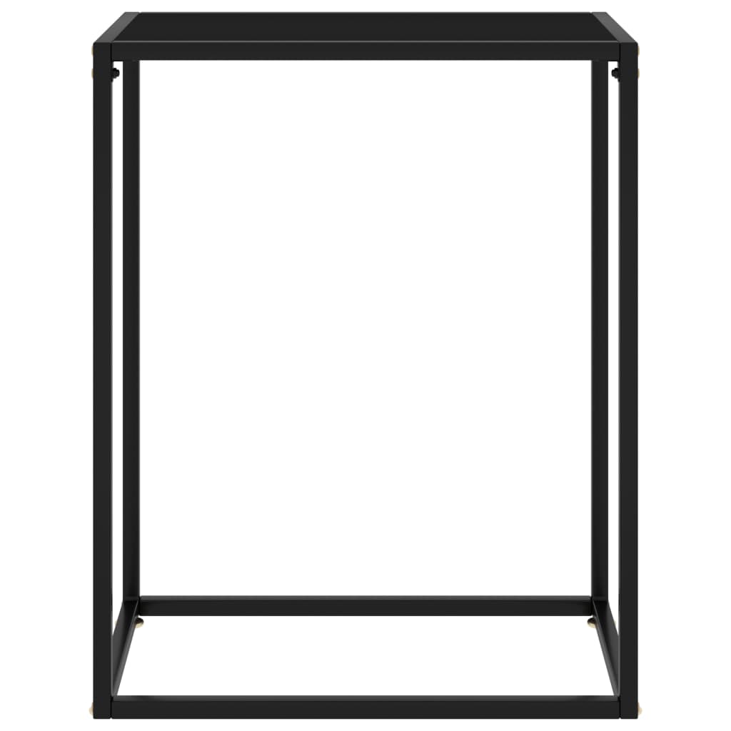 Console Table Black 60x35x75 cm Tempered Glass