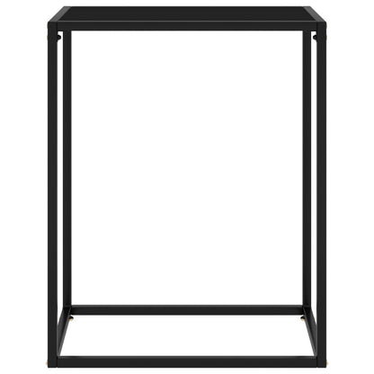 Console Table Black 60x35x75 cm Tempered Glass