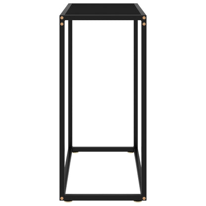 Console Table Black 60x35x75 cm Tempered Glass