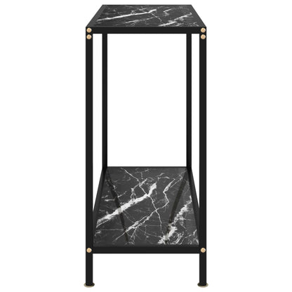 Console Table Black 80x35x75 cm Tempered Glass