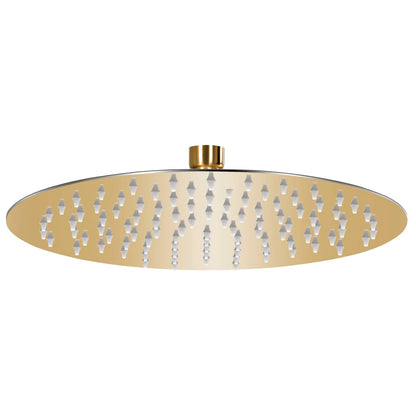 Rain Shower Head Stainless Steel 25 cm Round Gold