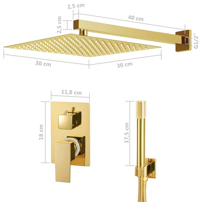 Shower System Stainless Steel 201 Gold