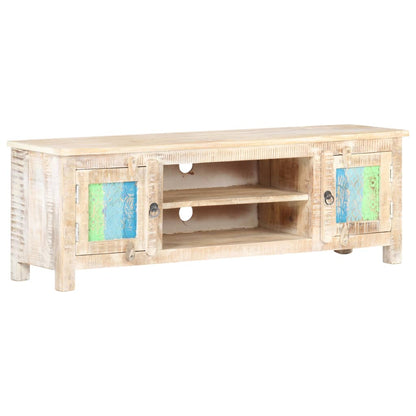 TV Cabinet 120x30x40 cm Rough Acacia Wood