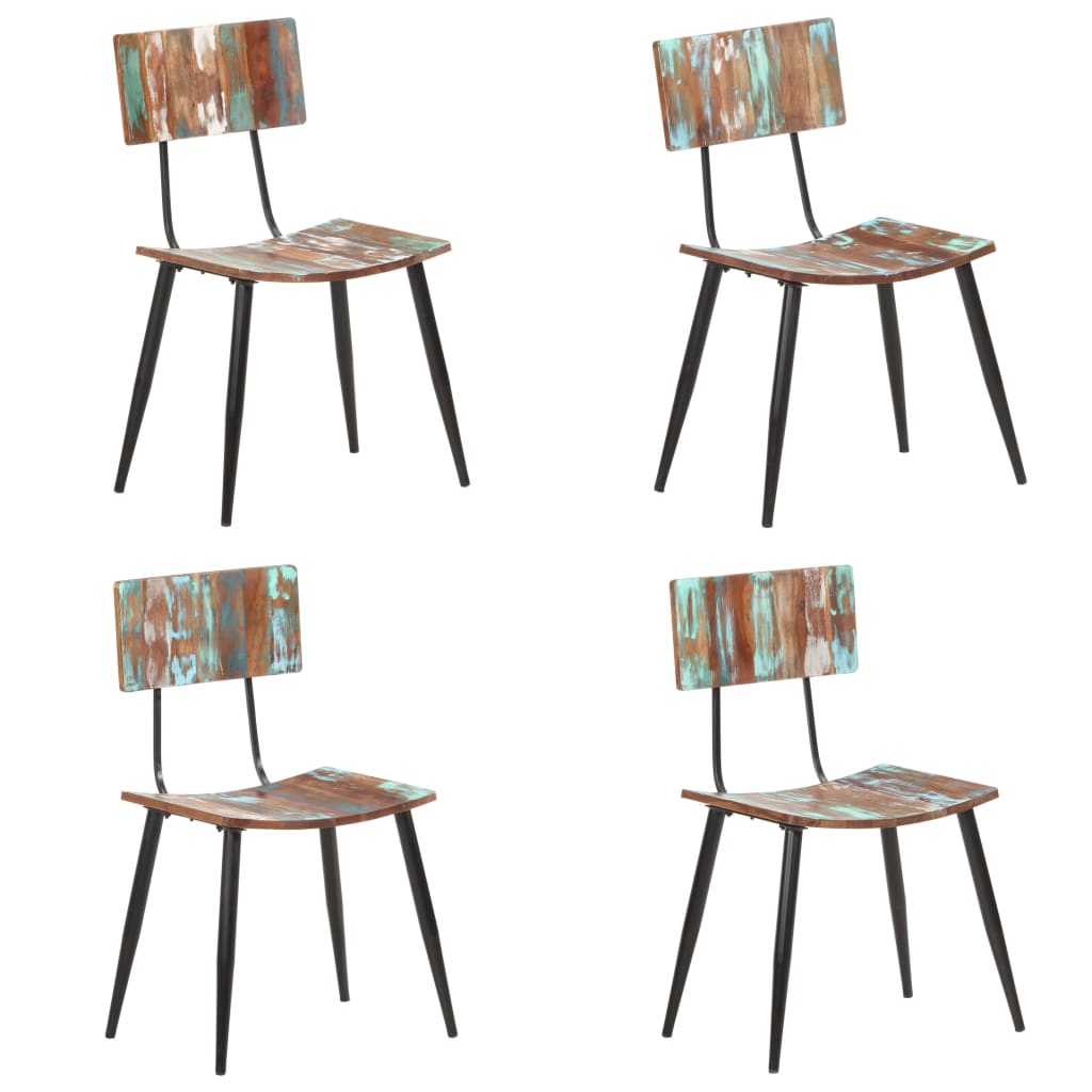 Dining Chairs 4 pcs Solid Reclaimed Wood