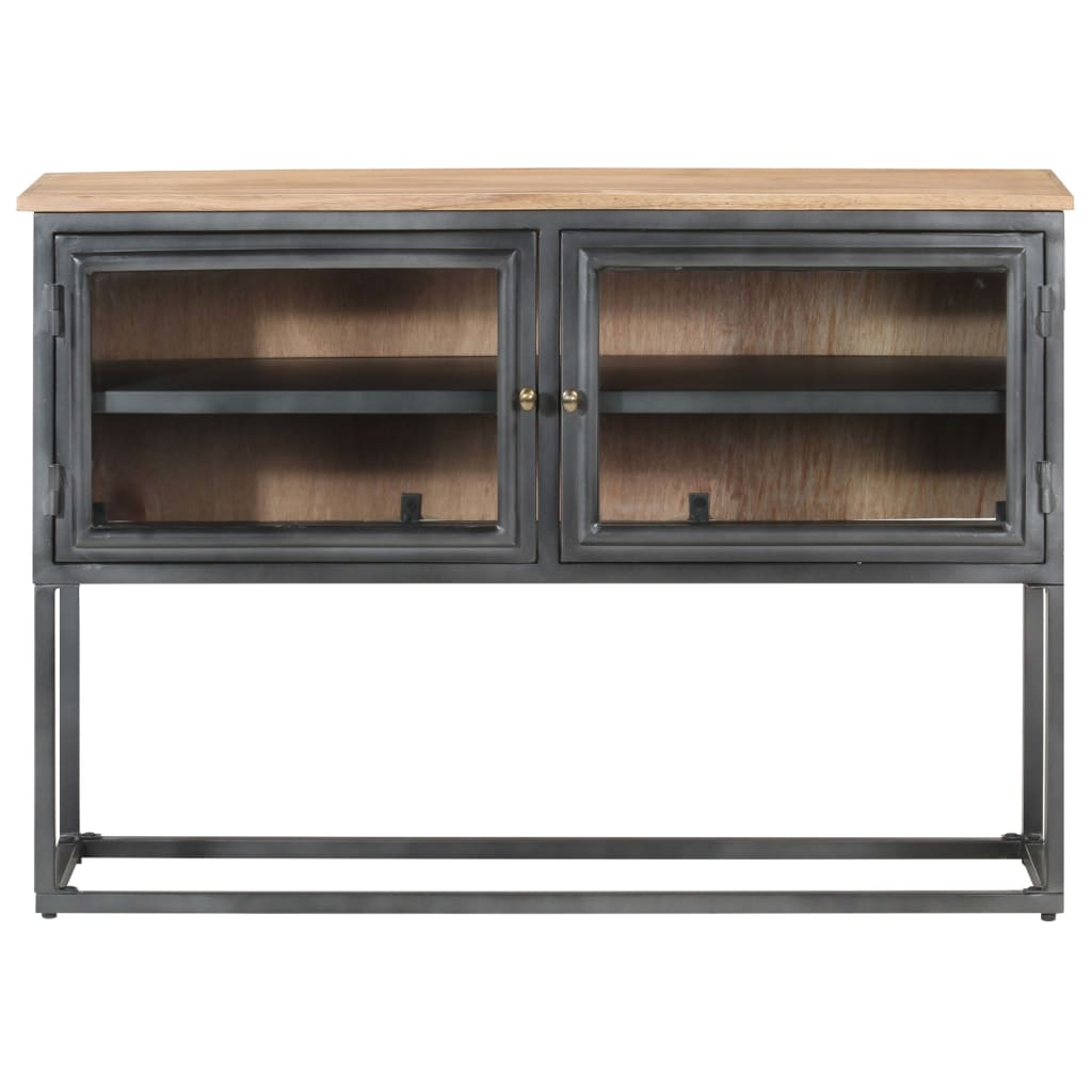 Sideboard Grey 100x30x70 cm Solid Acacia Wood