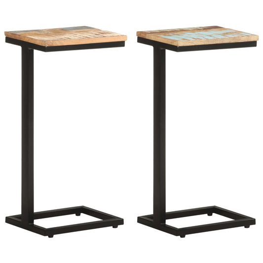 Side Tables 2 pcs 31.5x24.5x64.5 cm Solid Reclaimed Wood