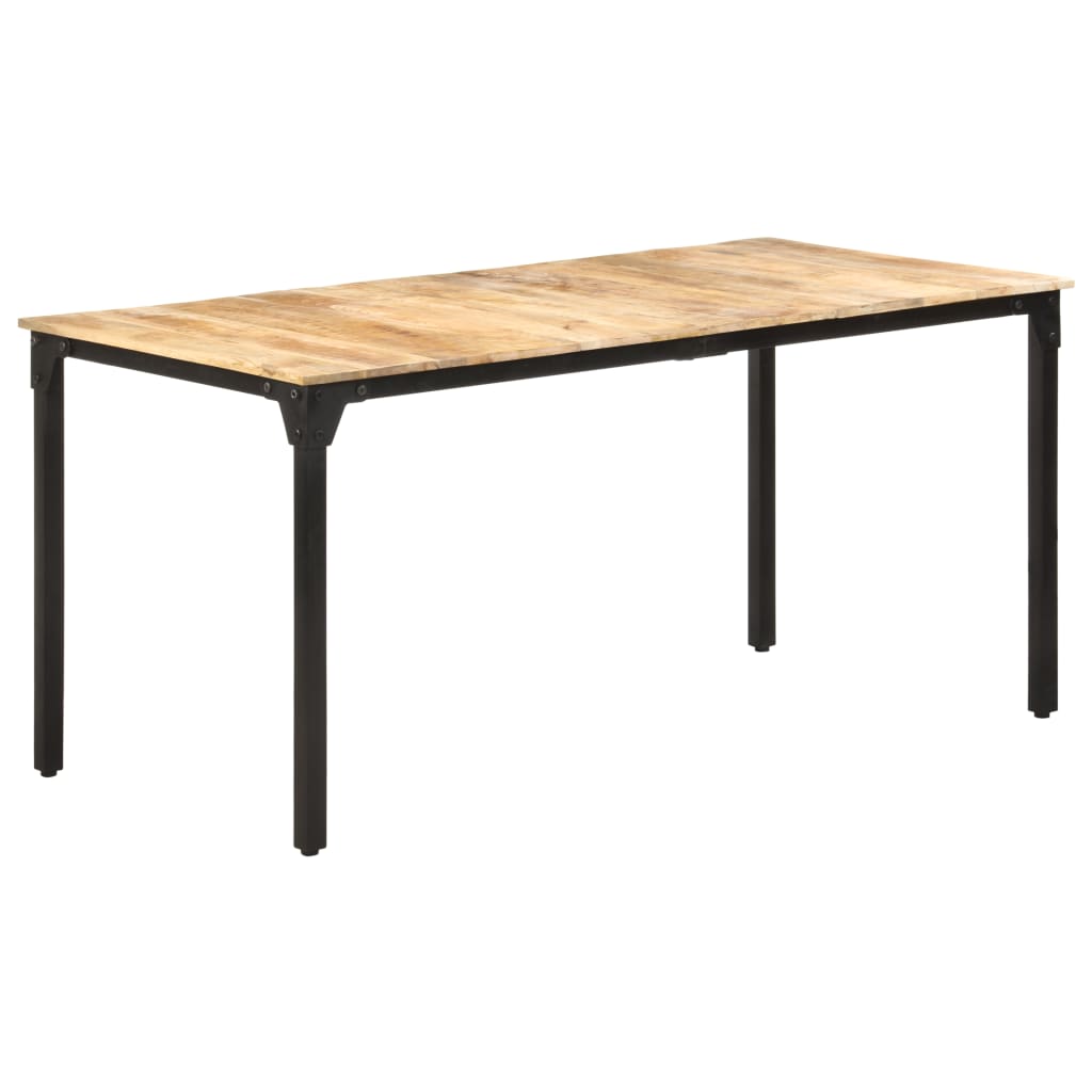 Dining Table 160x80x76 cm Rough Mango Wood