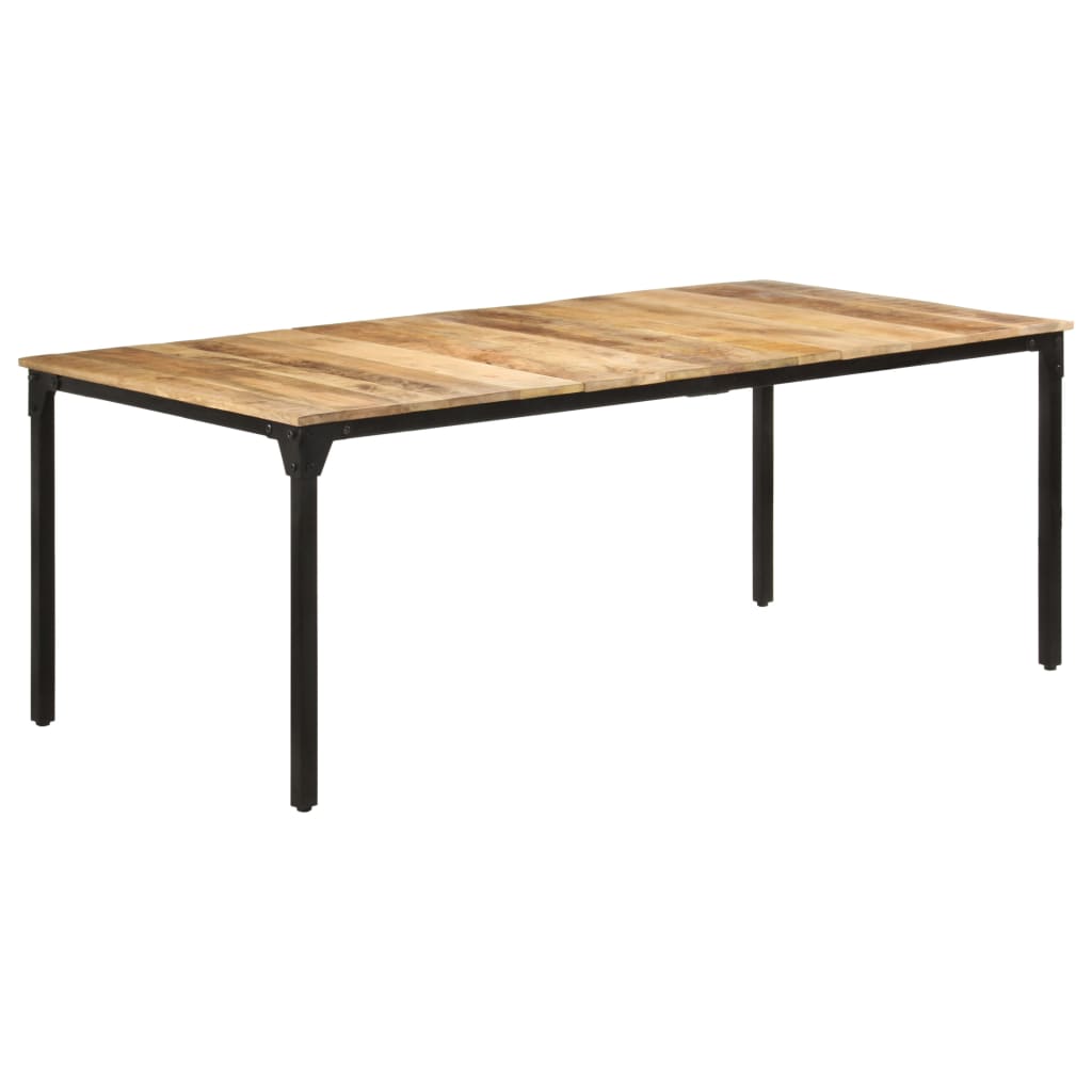 Dining Table 200x100x76 cm Rough Mango Wood