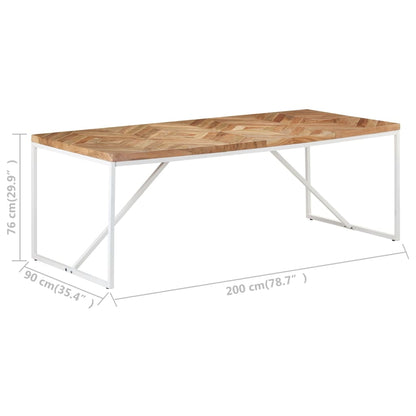 Dining Table 200x90x76 cm Solid Acacia and Mango Wood