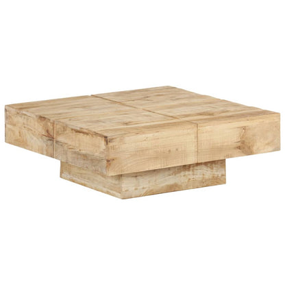 Coffee Table 80x80x28 cm Solid Mango Wood