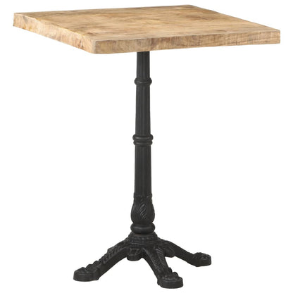 Bistro Table 60x60x77 cm Rough Mango Wood