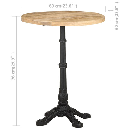 Bistro Table Ø60x76 cm Rough Mango Wood