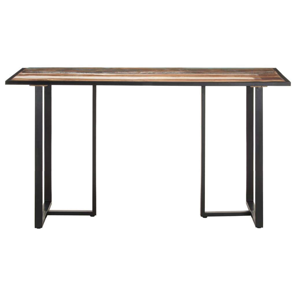 Dining Table 140 cm Solid Reclaimed Wood