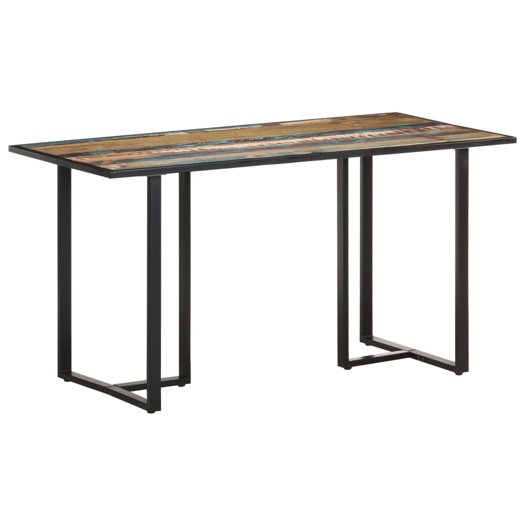 Dining Table 140 cm Solid Reclaimed Wood