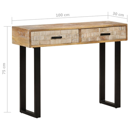 Console Table 100x30x75 cm Solid Mango Wood