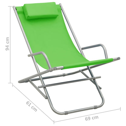 Rocking Chairs 2 pcs Steel Green